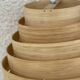 Scandinavian design pendant light from the 1960s in cylindrical wooden slats