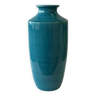 Turquoise blue vase H25.5