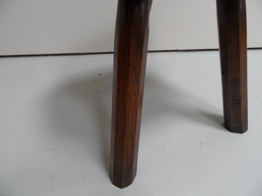 Antique oak milk stool