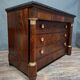 Empire commode in mahogany – Detached columns – Marble top – 19th century