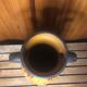 Ancien vase a anses st clément france céramique marron & orange vintage #a412