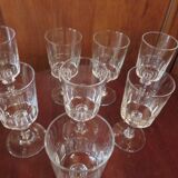 8 water glasses, 19th
