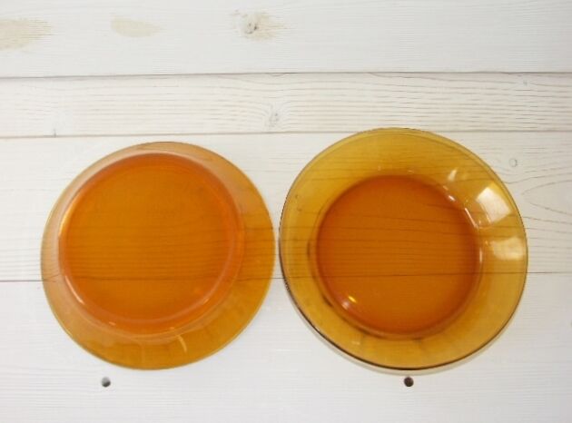 Lot of 4 vintage Duralex 70s hollow plates