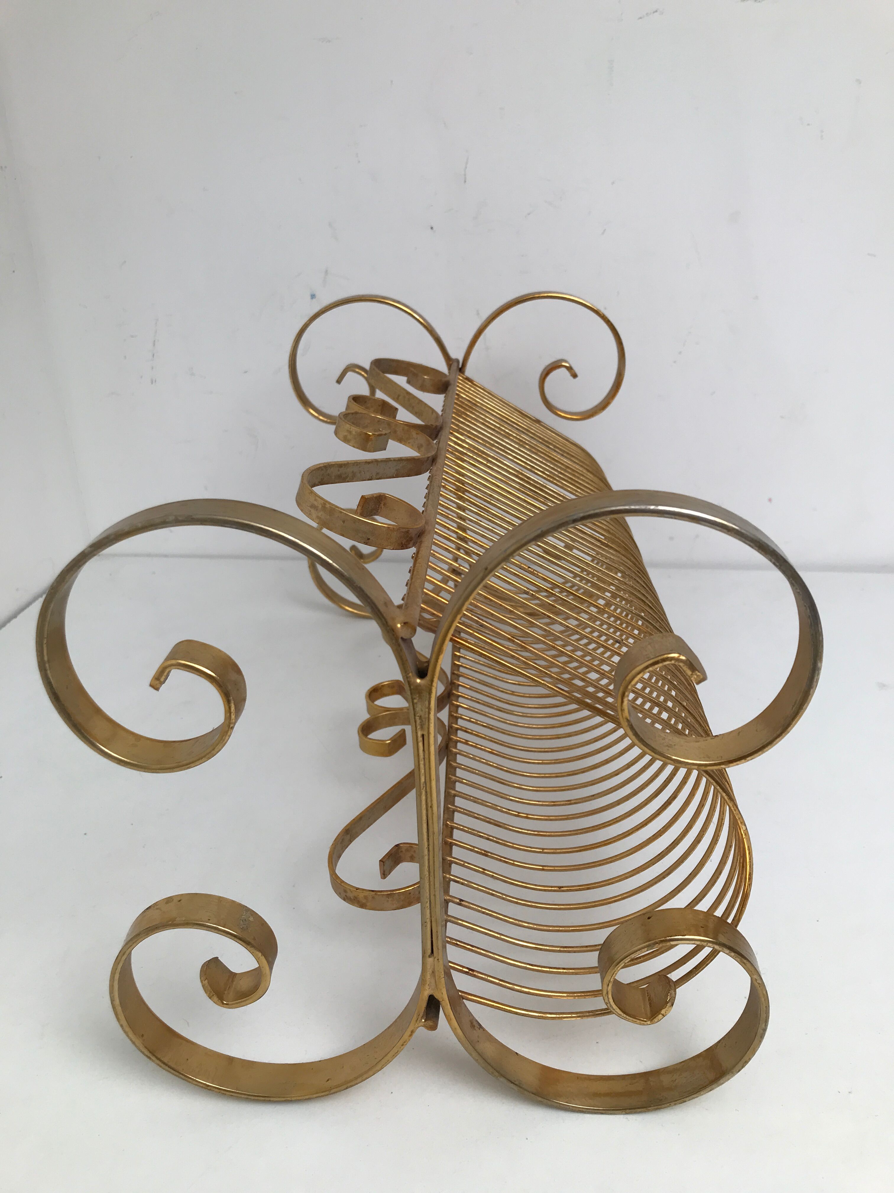 Gold metal magazine holder 50/60s