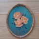 Tableau ovale roses