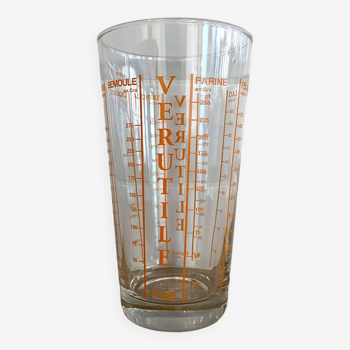 Verre doseur orange vintage VERUTILE