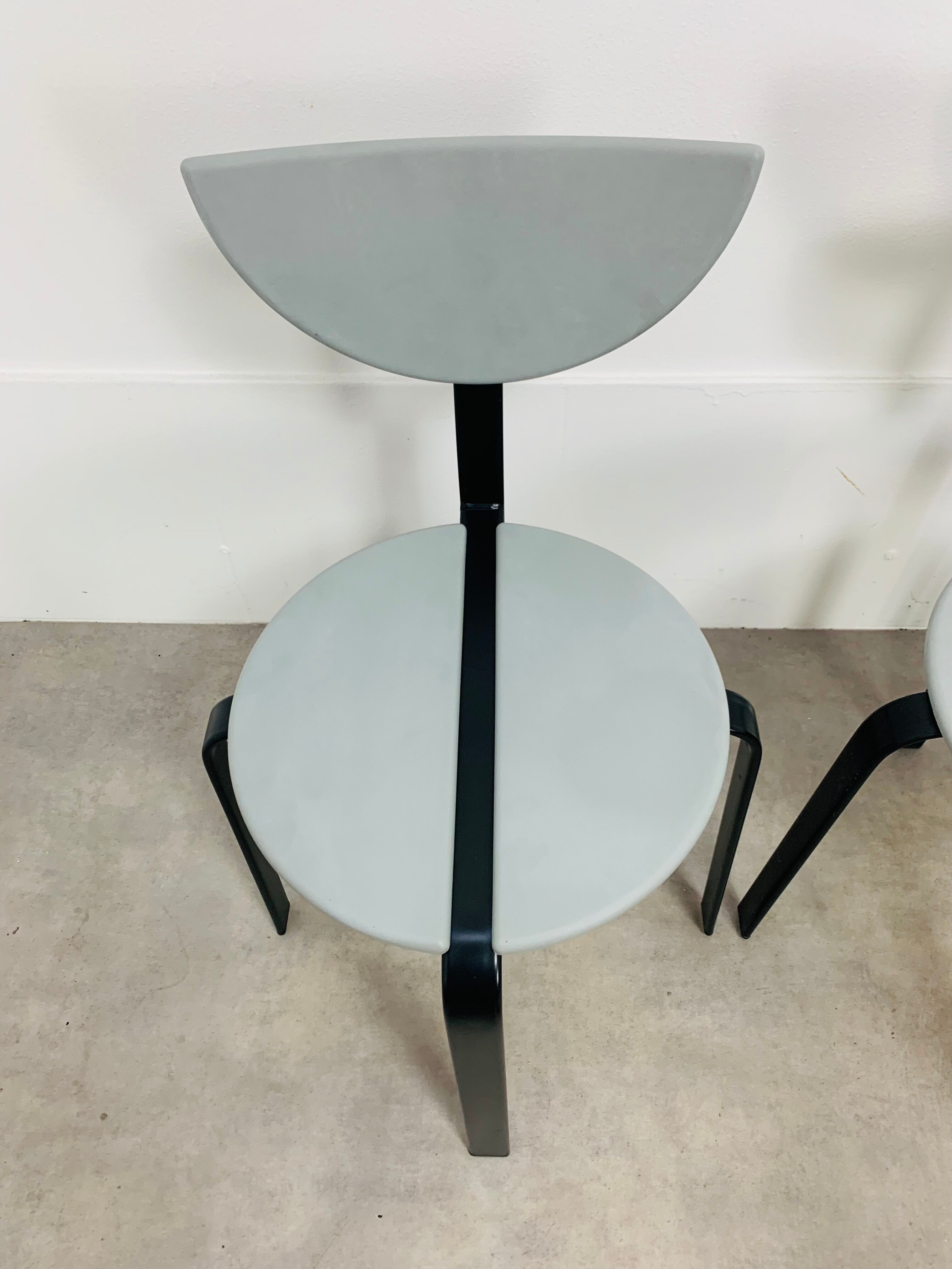 4 chairs Niels Gammelgaard and Lars Mathiasen for Bent Krogh, 1980, postmodern style