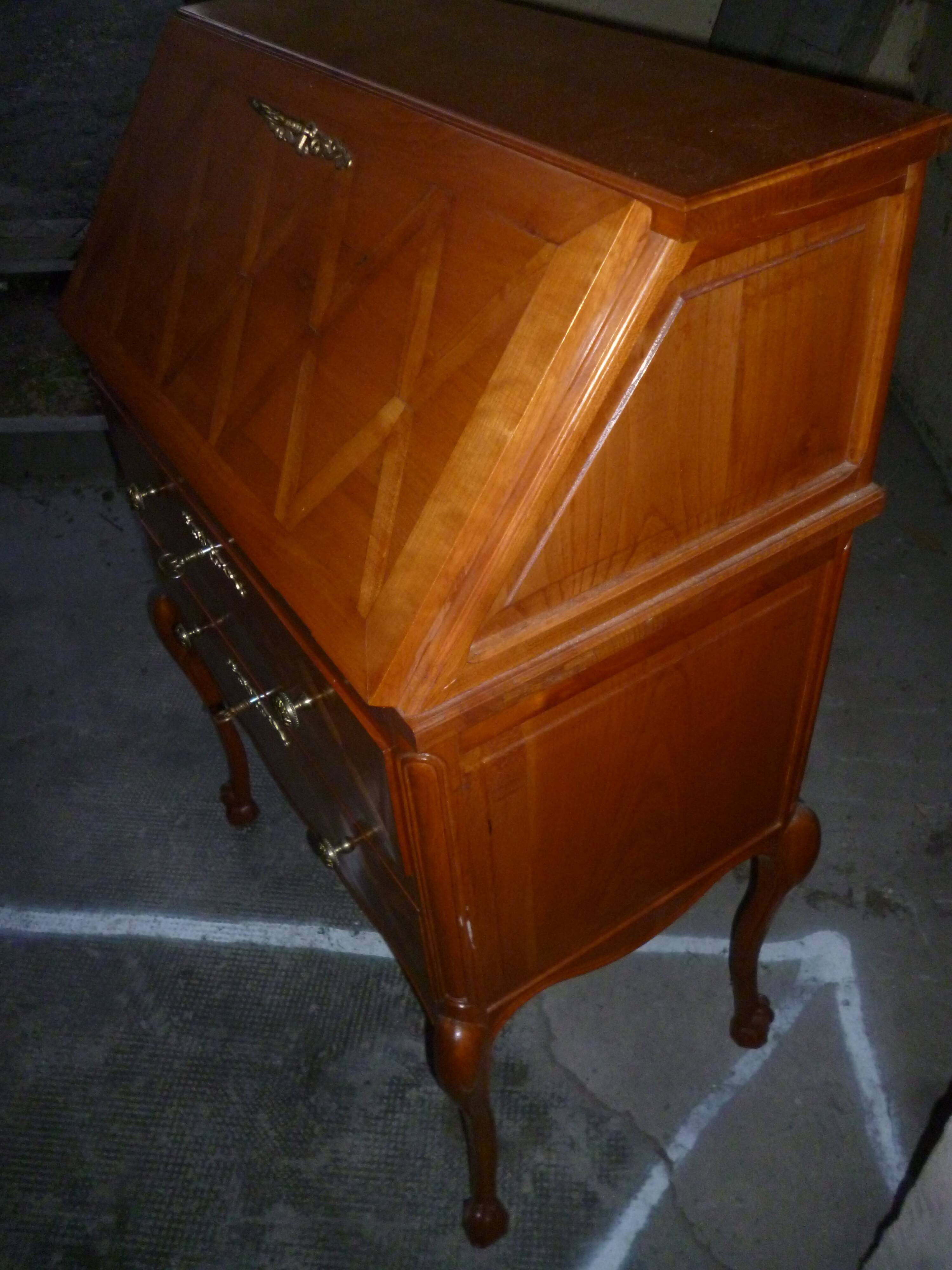 Louis XV style secretary in cherry wood