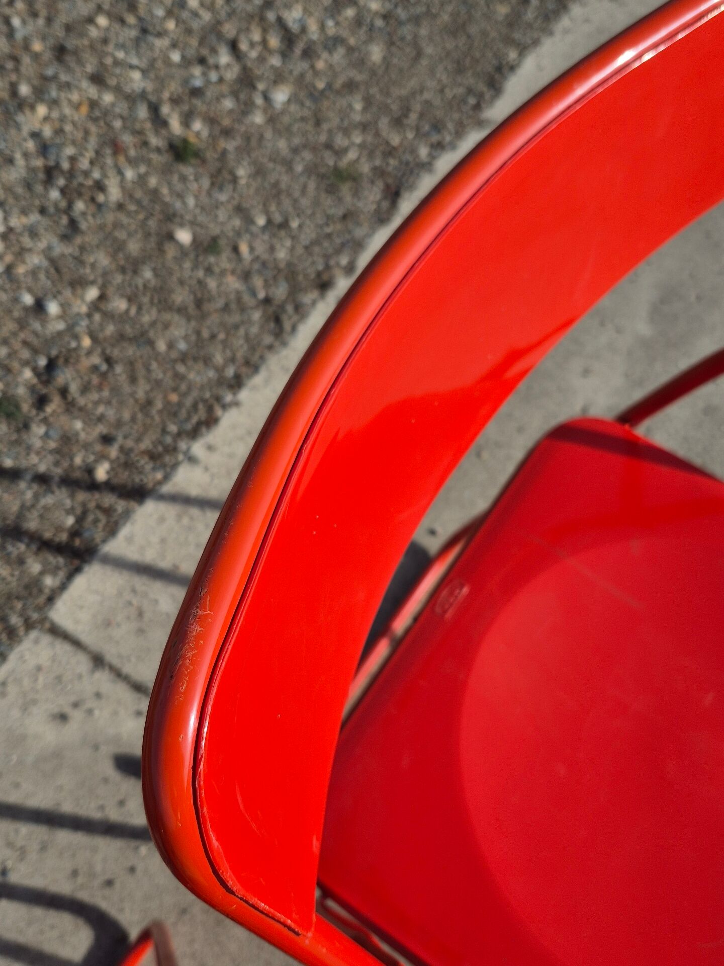 Set 5 vintage TED folding chairs IKEA red 1980s Nield Gammelgaard