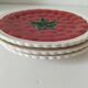 Trio assiettes barbotine fruits