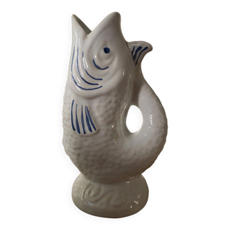 Faïencerie de Pornic collection peint main Canthare vase poisson