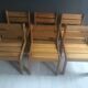 6 chaises de salle à manger en pin, Suède années 70