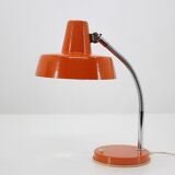 1970s adjustable orange table lamp, Czechoslovakia