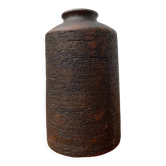 Brutalist vase from the mid-century German studio pottery by Gerhard Liebenthron, 1974.