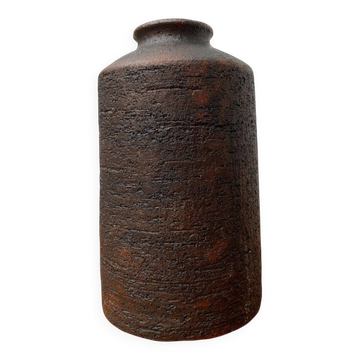 Vase brutaliste de la poterie de studio allemande du milieu du siècle par Gerhard Liebenthron, 1974