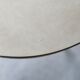 Side table tubular steel base, round top strapping wood, France, circa 1950