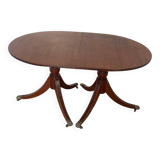 Antique table with wrought iron leg