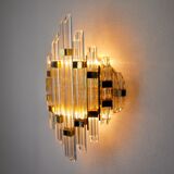 Venini wall lamp, murano glass, italy, 1970