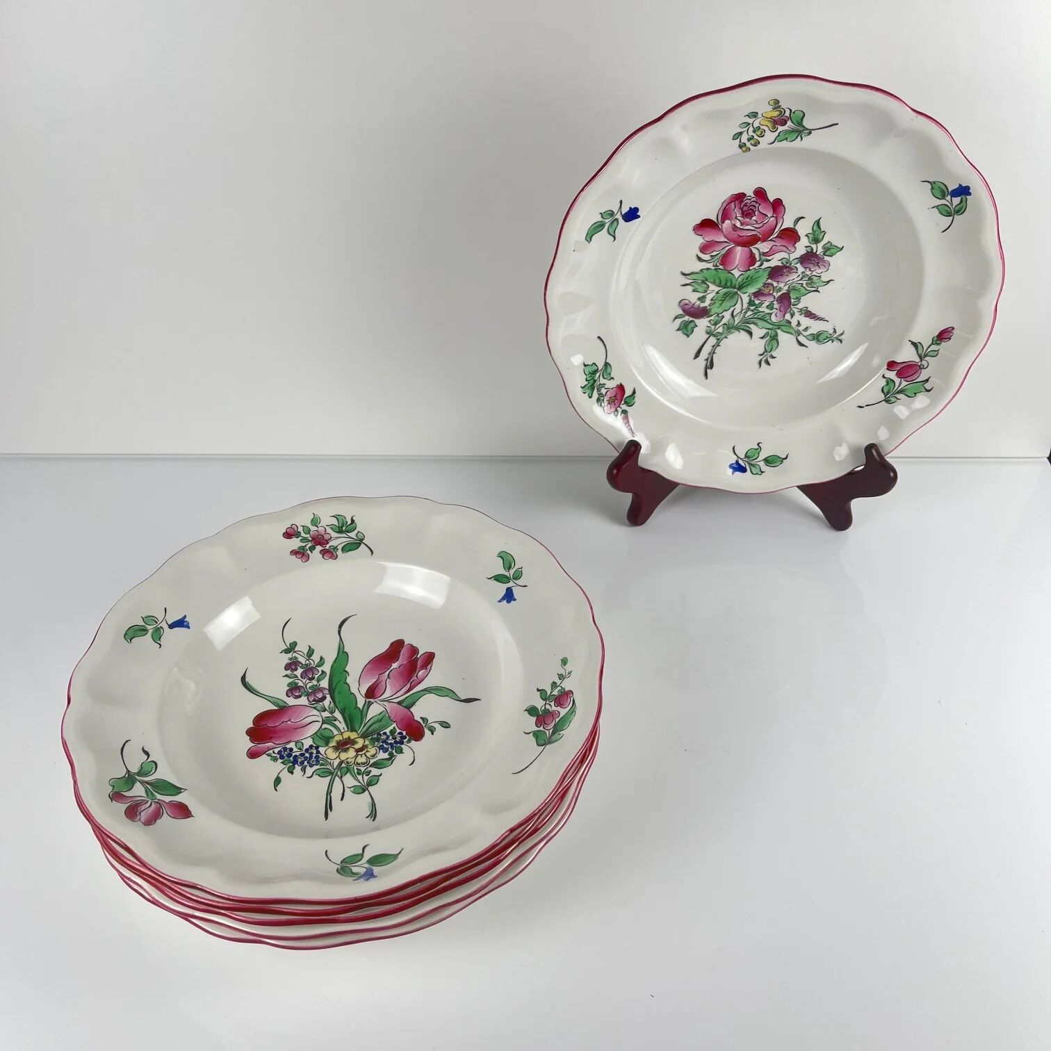 Service for 6 people model Réverbère by KG Lunéville (18 pieces)