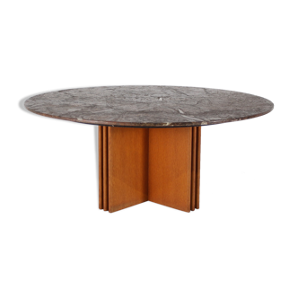 Heinz Lilienthal fossil stone coffee table with certificate