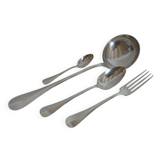Ménagère 37 pièces Christofle métal argenté modèle baguette fidelio - 12 pers