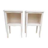 Pair of white vintage bedside tables