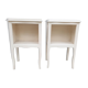 Pair of white vintage bedside tables