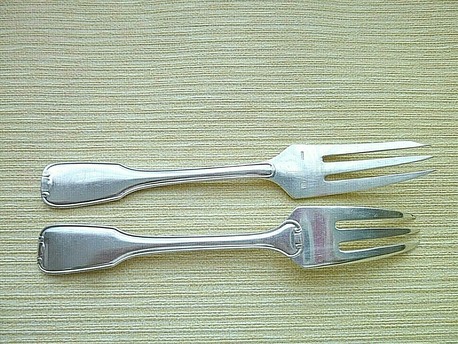 Set of 10 silver metal cake forks François Frionnet