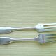Set of 10 silver metal cake forks François Frionnet