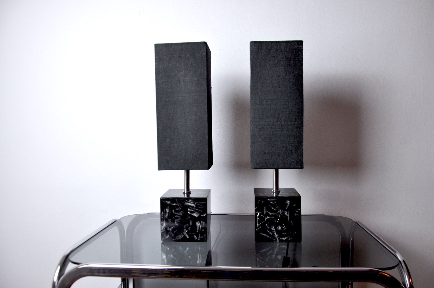 Pair of tarogo table lamps, Japan, 1980