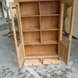 MD bookcase in stripped oak