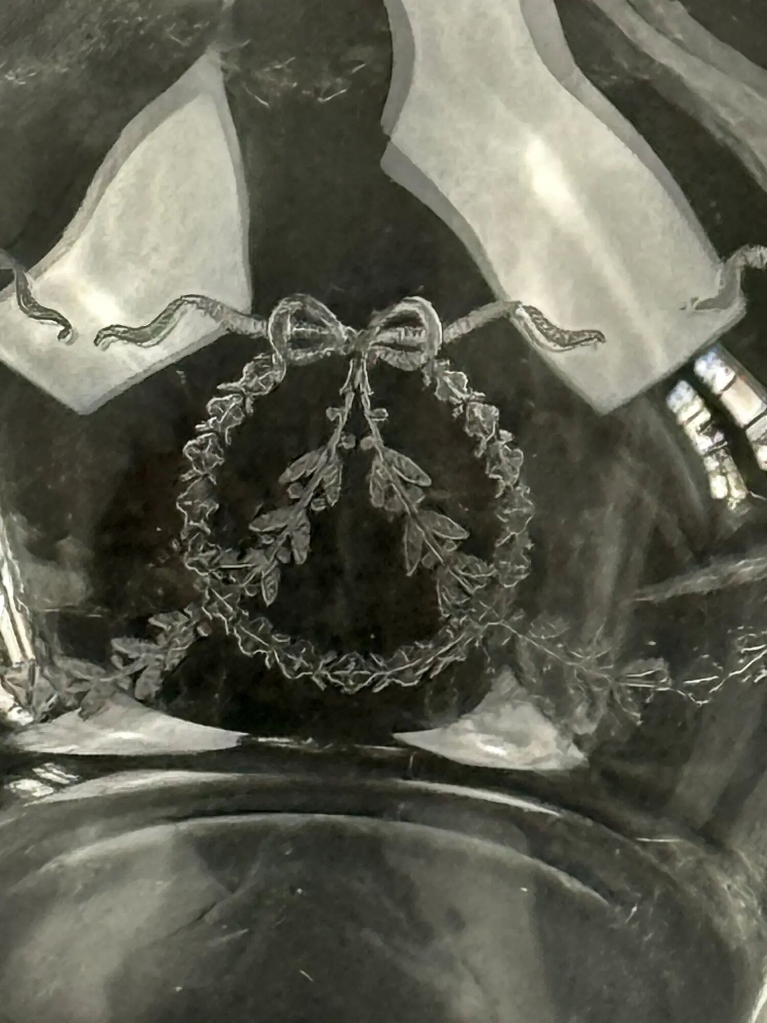 Engraved crystal carafe, late 19th to early 20th century, no. 2.
