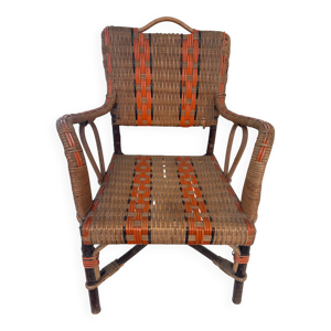 Chaise enfant rotin,