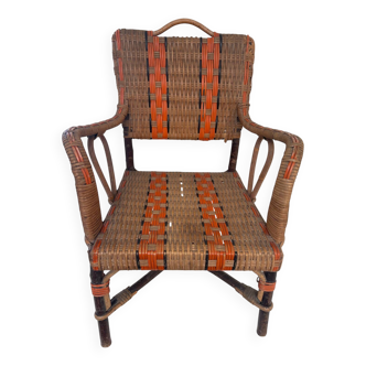 Chaise enfant rotin, 1900