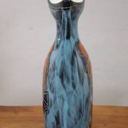 Vase en céramique décoré d'un visage féminin, années 1960