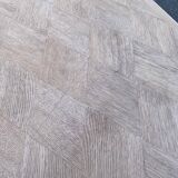 Renovated 19th-century Breton farmhouse dining table, extendable, in oak, 200-290 cm.