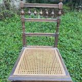 Chaise ancienne bois et cannage