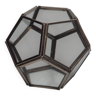 Photophore verre et argent