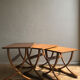Set of 3 nesting tables from Nathan editions in teak and beech.