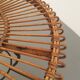 Rattan table with metal leg