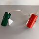 Pair of table lamps or wall lights in metal by Greene & Greene, 1970s, Germany.