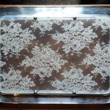 Christian Dior stainless steel/resin and lace serving tray