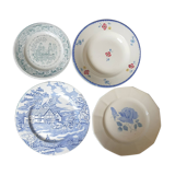 Set of 4 old plates