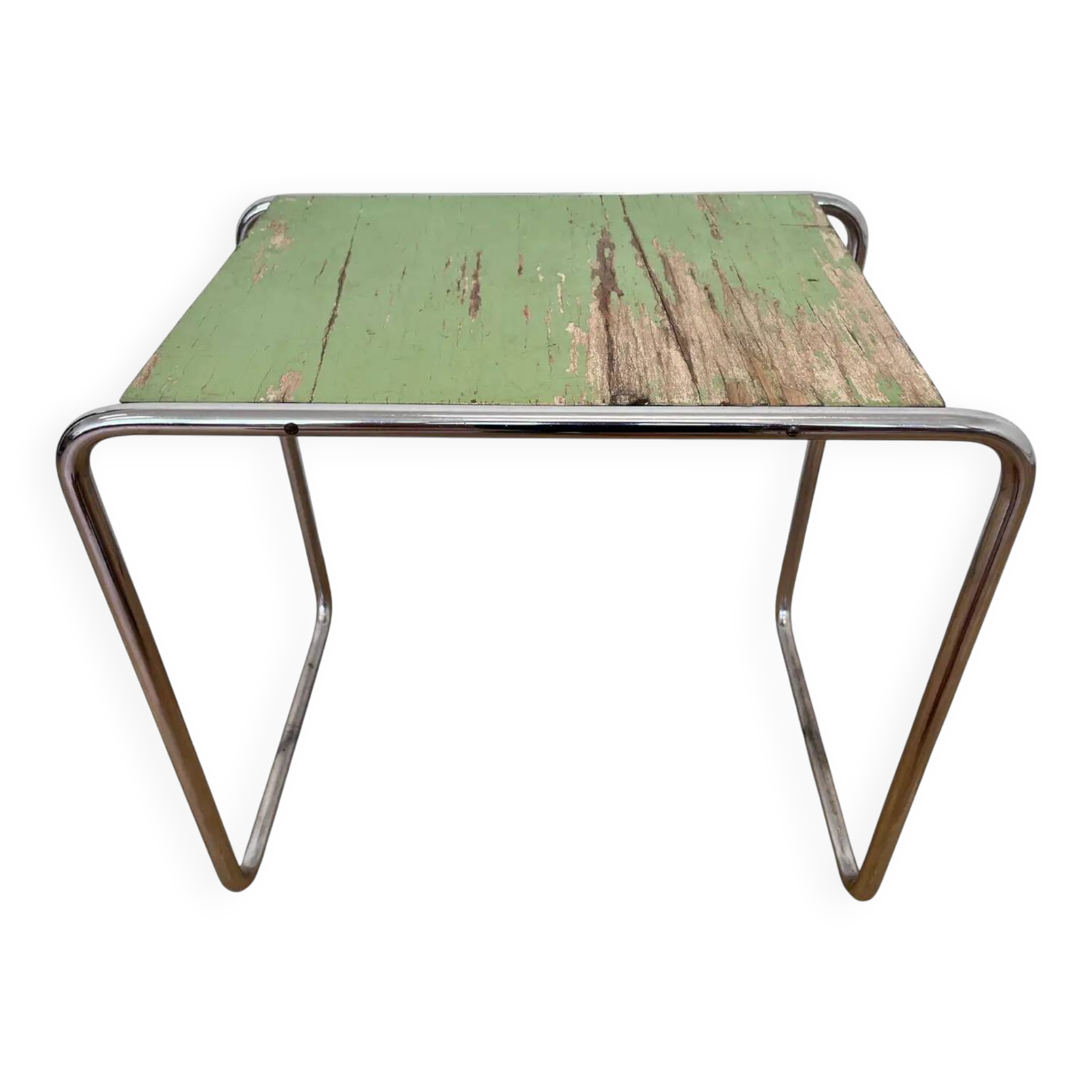 Table gigogne ou d'appoint chromée de style Bauhaus, conçue par Marcel Breuer pour Mucke Melder, années 1930