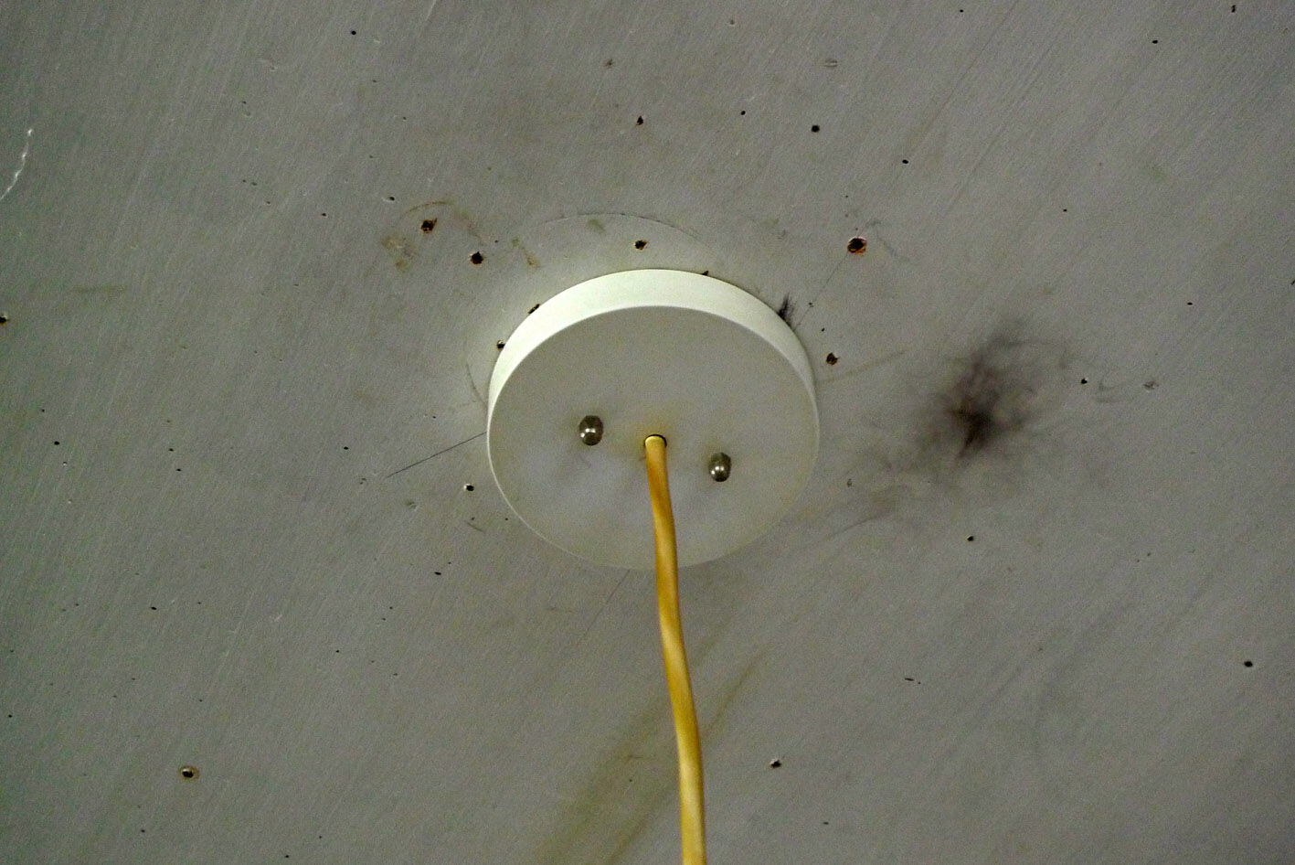 Metal and opaline pendant light, 1950