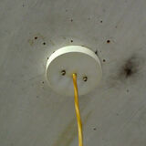 Metal and opaline pendant light, 1950