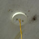 Metal and opaline pendant light, 1950