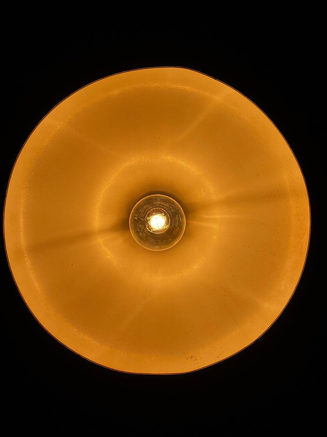 Space age orange 70s pendant light