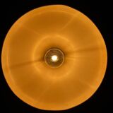 Space age orange 70s pendant light