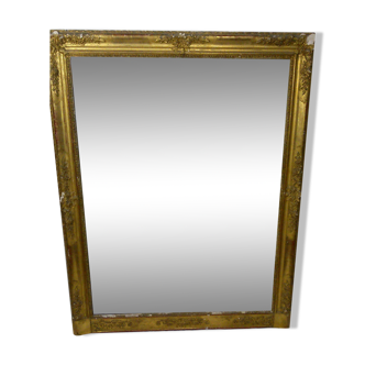 Miroir bois et stuc doré XIXème 152 X 121 cm